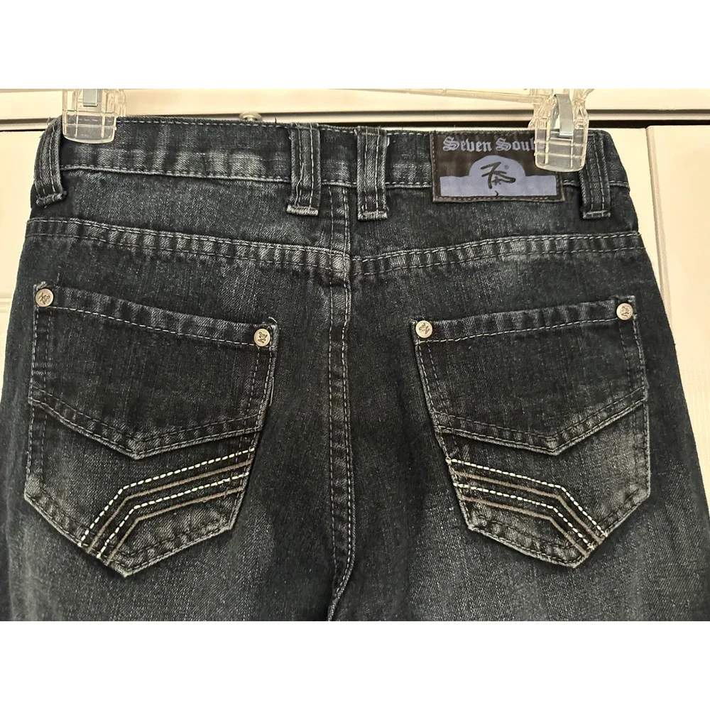 Seven Souls Kids Boys Jeans Size‎ 14 Dark Wash Straight Leg DenI'm